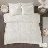 Madison Park Violette 100% Chenille Cotton Tufted Duvet – Boho Medallion Design, Modern Luxe All Season Comforter Cover Bed Set with Matching Shams, Full/Queen(90″x90″), Ivory/Taupe 3 Piece(Laetitia Off White)