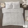 Madison Park Violette 100% Chenille Cotton Tufted Duvet – Boho Medallion Design, Modern Luxe All Season Comforter Cover Bed Set with Matching Shams, Full/Queen(90″x90″), Ivory/Taupe 3 Piece(Laetitia Grey)