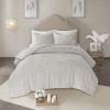 Madison Park Violette 100% Chenille Cotton Tufted Duvet – Boho Medallion Design, Modern Luxe All Season Comforter Cover Bed Set with Matching Shams, Full/Queen(90″x90″), Ivory/Taupe 3 Piece(Laetitia Grey)