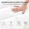Madison Park Waterproof Queen Mattress Protector, Cloud Soft Plush Mattress Cover, Overfilled Mattress Pad, Fitted Pocket Fits Up to 18 Inch, Machine Washable Bed Cover, White Queen(King)