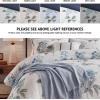 Madison Park Zennia Farmhouse Comforter Set with Throw-Blanket, Floral Print on Seersucker Textures, All Season Bedding, Matching Shams, Toss Pillows, King/Cal King(104″x92″), Blue 7 Piece(Zennia Blue)