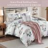 Madison Park Zennia Farmhouse Comforter Set with Throw-Blanket, Floral Print on Seersucker Textures, All Season Bedding, Matching Shams, Toss Pillows, King/Cal King(104″x92″), Blue 7 Piece(Zennia Taupe/Blush)