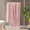 Madison Park Zuri Soft Plush Luxury Oversized Faux Fur Throw Animal Stripes Design, Faux Mink On The Reverse, Modern All Seasons Blanket for Bed, Sofa Couch, Office, Sand, 60×70″(Blush)