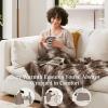 Madison Park Zuri Soft Plush Luxury Oversized Faux Fur Throw Animal Stripes Design, Faux Mink On The Reverse, Modern All Seasons Blanket for Bed, Sofa Couch, Office, Sand, 60×70″(Brown)