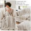 Madison Park Zuri Soft Plush Luxury Oversized Faux Fur Throw Animal Stripes Design, Faux Mink On The Reverse, Modern All Seasons Blanket for Bed, Sofa Couch, Office, Sand, 60×70″(Snow Leopard)