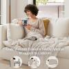Madison Park Zuri Soft Plush Luxury Oversized Faux Fur Throw Animal Stripes Design, Faux Mink On The Reverse, Modern All Seasons Blanket for Bed, Sofa Couch, Office, Sand, 60×70″(Snow Leopard)