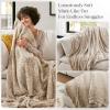 Madison Park Zuri Soft Plush Luxury Oversized Faux Fur Throw Animal Stripes Design, Faux Mink On The Reverse, Modern All Seasons Blanket for Bed, Sofa Couch, Office, Sand, 60×70″(Leopard)