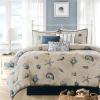 Madison Park 100% Cotton Comforter Set – Coastal Coral, Starfish Design All Season Down Alternative Cozy Bedding with Matching Shams, Decorative Pillow, Queen(90″x90″), Blue, Cape Cod Navy 7pcs(Bayside Taupe 7pcs)