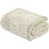 Madison Park Casual Acrylic Chunky Twice Knit Throw with Charcoal MP50-7315(Ivory)