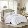 Madison Park Celeste Quilt Modern Classic Design All Season, Breathable Coverlet Lightweight Bedding Set, Matching Shams, Decorative Pillow, Full/Queen(90″x90″), Ruffle White 4 Piece(Ruffle White)
