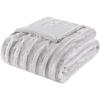 Madison Park Duke Luxury Throw Premium Soft Cozy Brushed Long Faux Fur For Bed, Coach or Sofa, 50×60, Blue(Grey)