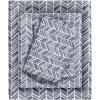 Madison Park Essentials Chevron Printed Ultra Soft 4 Piece Sheet Set, Grey, Queen(Navy)