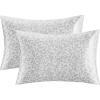 Madison Park Essentials Queen Free Luxurious 6 Piece Sheet Set MPE20-769(Grey Leopard)