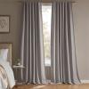Madison Park Karien 100% Blackout Curtains 52×84 – White, 2-Layer Noise Blocking & Energy Smart Thermal Window Panel Pair with Rod Pocket/Back Tab(Grey)