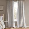 Madison Park Karien 100% Blackout Curtains 52×84 – White, 2-Layer Noise Blocking & Energy Smart Thermal Window Panel Pair with Rod Pocket/Back Tab(White)