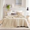 Madison Park King Quilt Set Damask Coverlet Set for King Size Bed, Cottage Oversized Quilt Set, Scallop Edge, All Season, Pre-washed Cotton-Filled King Size Quilt, Tuscany, King/Cal King Cream 3 Piece(Medallion Cream)