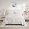 Madison Park Laetitia Lightweight 100% Cotton Quilt Set, Breathable Chenille Tufted, Shabby Chic Boho Medallion Design, Sham, Floral Taupe w/ Tassels, Full/Queen-2 Piece(Lalani White Bedspread)