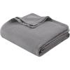 Madison Park Liquid Cotton Luxury Blanket Premium Soft Cozy 100% Ring Spun Cotton For Bed , Couch or Sofa, King, Sea Foam(Gray)