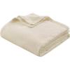 Madison Park Liquid Cotton Luxury Blanket Premium Soft Cozy 100% Ring Spun Cotton For Bed , Couch or Sofa, King, Sea Foam(Ivory)