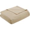 Madison Park Liquid Cotton Luxury Blanket Premium Soft Cozy 100% Ring Spun Cotton For Bed , Couch or Sofa, King, Sea Foam(Linen)