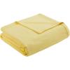 Madison Park Liquid Cotton Luxury Blanket Premium Soft Cozy 100% Ring Spun Cotton For Bed , Couch or Sofa, King, Sea Foam(Yellow)