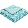 Madison Park Ogee Lightweight Throw Blanket Premium Microlight Design Spread, Oversize, Ultra Soft, Cozy Living Room Couch, Sofa, Bed, 60″x70″ Grey Plush Throw(Aqua)