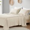 Madison Park Organic Cotton Sheet Soft & Breathable 300TC Cotton Sheets, Elastic Deep Pocket Sheet Set Fits Up to 18″ Mattress, All Seasons, Lightweight, 100% Cotton Bed Sheets, Queen Taupe 4 Piece(Taupe)