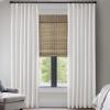 Madison Park Pinch Pleated Window Curtains, Soft Light Filtering Window Panel for Living Room Bedroom, Poly-Linen Blend Pinch Pleat Drapes with Hooks, 2 Pieces– 40”W x 90”L Emery Grey(White)