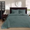 Madison Park Quebec Queen Size Quilt Bedding Set – Ivory , Damask – 3 Piece Bedding Quilt Coverlets – Ultra Soft Microfiber Bed Quilts Quilted Coverlet(Balsam Green)