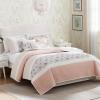 Madison Park Queen Quilt Set Cotton Coverlet Set with Cotton Filling for Queen Size Bed, All Season, Lightweight Queen Cotton Quilt Include Shams, & Décor Pillows, Dawn, Full/Queen Sage Green 6 Piece(Blush)