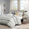 Madison Park Quilt Set Cottage Coastal Design, Starfish Print – All Season, Coverlet Bedspread Lightweight Bedding Layer, Shams, Toss Pillows, Full/Queen(90″x90″), Bayside Blue/Ivory 6 Piece(Yellow/Grey)