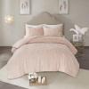 Madison Park Tufted Chenille Cotton Comforter, All Season Bedding Set, Matching Shams, Viola, Damask Off White King/Cal King(104″x92″) 3 Piece(Floral Blush)