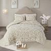 Madison Park Tufted Chenille Cotton Comforter, All Season Bedding Set, Matching Shams, Viola, Damask Off White King/Cal King(104″x92″) 3 Piece(Floral Taupe)