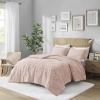 Madison Park Ultra Soft Luxury Premium Plush Comforter Mini Modern All Season Down Alternative Bedding Set with Matching Sham, King, Ivory(Blush)