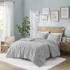 Madison Park Ultra Soft Luxury Premium Plush Comforter Mini Modern All Season Down Alternative Bedding Set with Matching Sham, King, Ivory(Grey)