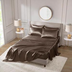 Madison Park Essentials Queen Free Luxurious 6 Piece Sheet Set MPE20-769(Chocolate)