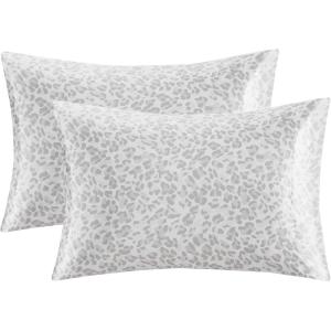 Madison Park Essentials Queen Free Luxurious 6 Piece Sheet Set MPE20-769(Grey Leopard)