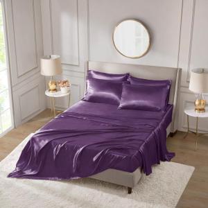 Madison Park Essentials Queen Free Luxurious 6 Piece Sheet Set MPE20-769(Purple)