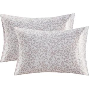 Madison Park Essentials Queen Free Luxurious 6 Piece Sheet Set MPE20-769(Taupe Leopard)