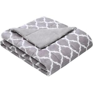 Madison Park Ogee Lightweight Throw Blanket Premium Microlight Design Spread, Oversize, Ultra Soft, Cozy Living Room Couch, Sofa, Bed, 60″x70″ Grey Plush Throw(Grey Filled Throw)