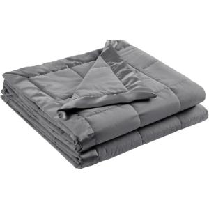 Madison Park Twin Blanket Quilted Microfiber, Satin Binding, 3M Scotchgard Moisture Wicking Treatment, Soft and Lightweight Summer Blanket for Couch, Windom, Twin, Orange(Satin Trim  Charcoal)