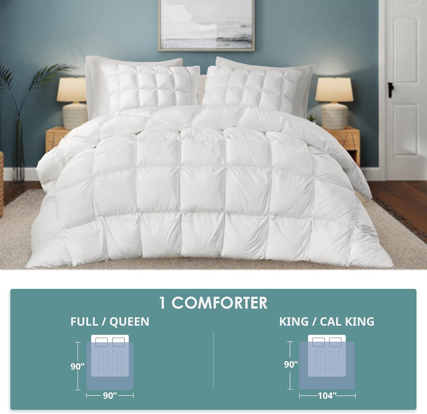 imageMadison Park Queen Comforter Overfilled High Desity Down Alternative Fill Winter 3D Puff Jump Tack Quilted Microfiber Fluffy Comforter Corner Loops Stay Puffed FullQueen WhiteWhite