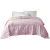 Madison Park Cambria Down Alternative Blanket, Premium 3M Scotchgard Moisture Wicking Treatment, Lightweight and Soft Bed Cover For Summer with Satin Trim, Oversized King Taupe(Lilac)