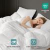 Madison Park Queen Comforter, Overfilled High Desity Down Alternative Fill Winter, 3D Puff Jump Tack Quilted Microfiber Fluffy Comforter, Corner Loops, Stay Puffed, Full/Queen, White(White)