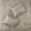 Madison Park Walter Comforter – Luxe Seersucker Print Design, All Season Down Alternative Bedding, Matching Shams, Bedskirt, Decorative Pillows, Grey Queen(90″x90″) 7 Piece(Taupe)