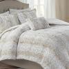 Madison Park Zuri Soft Plush Comforter Set, Faux Fur Animal Stripes Design, Faux Mink On The Reverse, Modern All Season Bedding Set with Matching Sham, King, Snow Leopard 4 Piece(Snow Leopard)