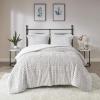 Madison Park Adelyn Ultra Soft Plush Faux Fur Chevron 3 Pieces Bedding Sets Bedroom Comforters, Full/Queen, Ivory(Ivory)