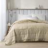 Madison Park Cambria Down Alternative Blanket, Premium 3M Scotchgard Moisture Wicking Treatment, Lightweight and Soft Bed Cover For Summer with Satin Trim, Oversized King Taupe(Taupe)