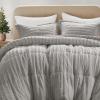 Madison Park Faux Fur Reversible Comforter Set, Down Alternative Filling, Modern Quilted Bedding with Matching Shams, King/California King, Black(Grey)