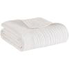 Madison Park Luxe Quilted Throw Blanket – Damask Stitching Design, Cotton Filled Spread, Ultra Soft, Cozy Bedding for Living Room Couch, Sofa, Bed, 60×72″, Scalloped Borders Cream(Scalloped Edges White)